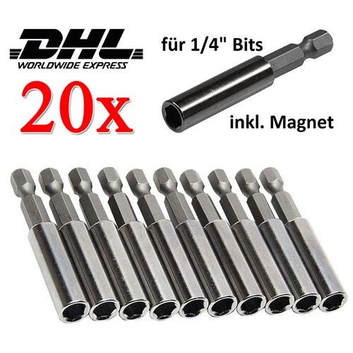 Dhl 20x bithalter magnet - dhl, 1/4"
