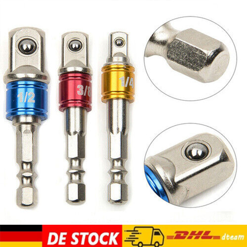 Stecknuss adapter set 4 - 3x, 1/4"